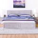 Torino 180X200 King Bed Set + Dresser W/ Mirror - Grey Oak / Silver Line