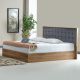 Ruby 180X200 King Bed - Walnut / Grey