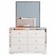 Ezekiel Dresser with Mirror-White / Silver