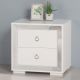 Ezekiel Night Stand-White / Silver