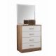 Astona Dresser With Mirror - Oak / Ivory