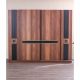 Dolores Sliding Door Wardrobe - Walnut / Black