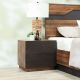 Davina Night Stand - Walnut/Black