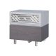 Calvin Night Stand - Grey / Silver