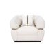 Duncan 1 Seater Fabric Sofa - White