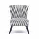 Janna Fabric Easy Chair - Zigzag Print