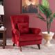 Perla One Seater Fabric Sofa - Red