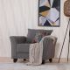 Ashley 1 Seater Fabric Sofa - Dark Grey