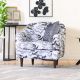 Warren 1 Seater Fabric Sofa - Printed Leaves