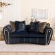 Cleopatra 2 Seater Fabric Sofa - Dark Navy