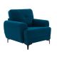 Glasgow 1 Seater Fabric Sofa - Velvet Teal
