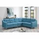 Tamara Sectional Fabric Corner Sofa - Turquoise