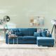 Simmons Right Corner Fabric Sofa-Blue