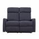 Gizmo 2 Seater Fabric Recliner - Charcoal