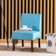 Faramis Fabric Accent Chair - Acqua Blue