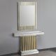 Braisier Console with Mirror - Silver / Golden