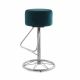 Royce Bar Chair - Dark Blue/Silver