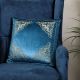 Ss21 Fantasy Embroidered Filled Cushion 45X 45Cms -Teal Hol-425