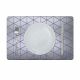 Glamour Embossed Vintage Aluminium Placemat Silver Ea-Ea-30031B