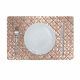 Glamour Glitter Metallic Mirror Look Printed Placemat Copper AEC-29613B