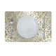 Glamour Glitter Metallic Mirror Look Printed Placemat Gold AEC-29612