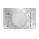 Glamour Glitter Metallic Mirror Look Printed Placemat Silver AEC-29612A