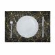 Glamour Pu Leather Placemat( With Polyester Backing) Black/Gold 43X30cm AAS-P-30017B
