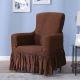 Evory 1-Seater Stretchable Sofa Cover 70x110 Cm Brown