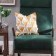 Euthopia Embroidered Cushion Cover 45X45 Cm Yellow
