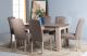 Heather 1+6 Dining Set - Marble/Oak - With 2-Year Warranty