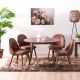 Blondell 1+4 Dining Set - Walnut