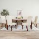 Brody 1+8 Marble Dining Set - White / Oak