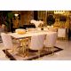 Arora 1+6 Dining Set - Cream / Golden