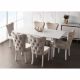 Aya 1+6 Dining Set - White / Beige