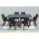 Form 1+6 Dining Set - Black / Dark Grey