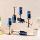 Allegra 6-Piece Premium Champange Glass Set Blue + Gold 195 ml