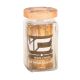 Loretta Square Glass Jar With Wooden Lid - 12 x 21.5 x 21.5 cm