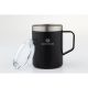 Santeco Stainless Steel Vacuum Mug With Bpa-Free Tritan Lid Carbon Black 350 Ml