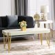 Elvie Coffee Table - White / Golden