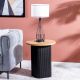 Norland End Table - Natural Oak / Black