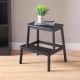 Albany 2 Step Bamboo Wood Stool - Black